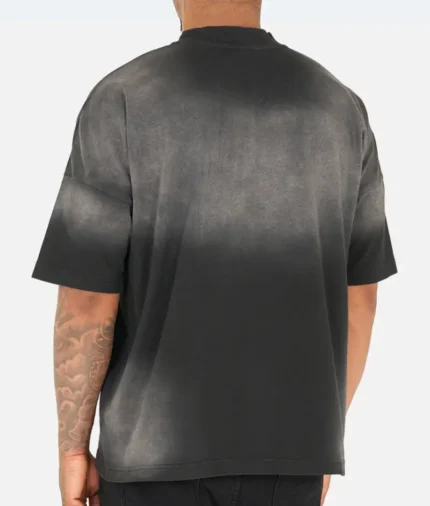 NVLTY Vintage Sunfaded Drop Shoulder T Shirt Black (5)