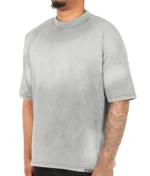 NVLTY Vintage Sunfaded Drop Shoulder T Shirt Grey (2)