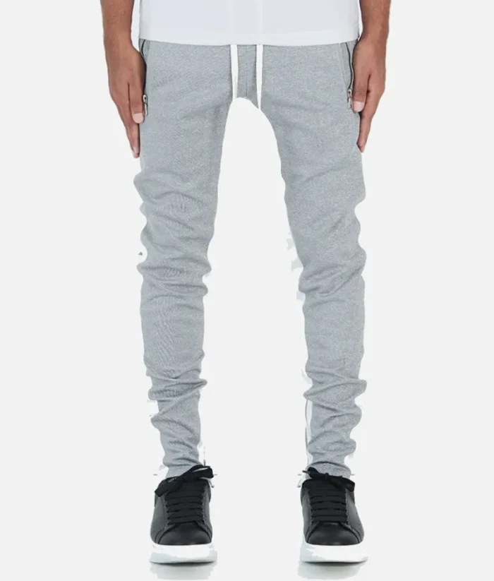 Nvlty Panelled Tracksuit GreyWhite (1)