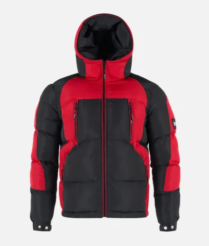 Nvlty Shadow Puffer Jacket Black Red (2)
