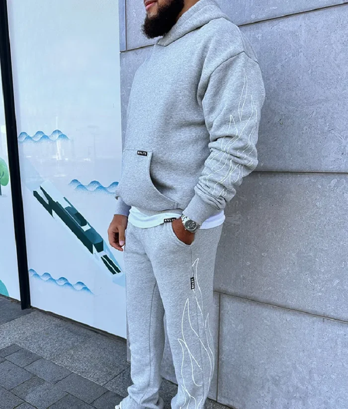 Nvlty Vintage Flame Tracksuit Grey (1)