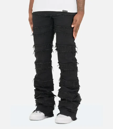 Nvlty Vintage Flare Thread Jeans Black (1)