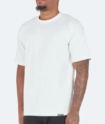NVLTY Heavyweight Essentials T Shirt White (5)