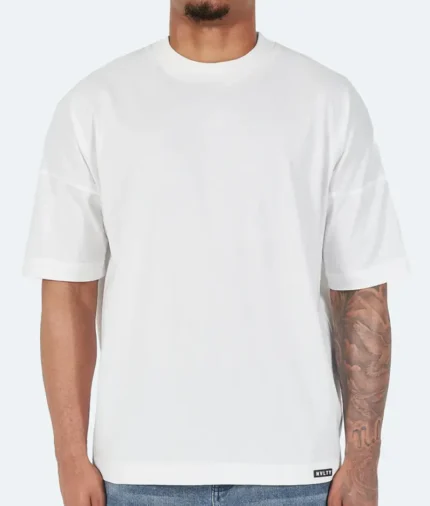 NVLTY Vintage Drop Shoulder T Shirt White (1)