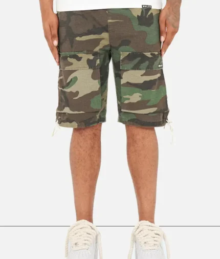 NVLTY Vintage Lace Cargo Shorts Camo (1)