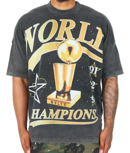 NVLTY World Champions T Shirt Washed Black (1)